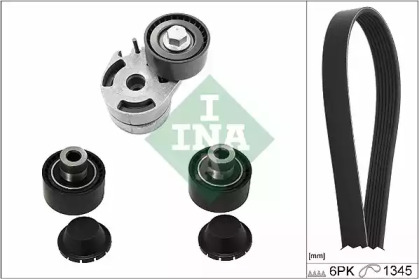 Комплект ручейковых ремней INA для MAZDA 2 (DY) 1.4 CD