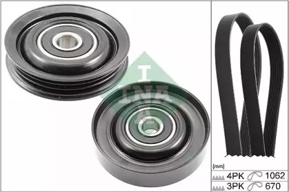 Комплект ручейковых ремней INA для NISSAN MICRA III (K12) 1.2 16V