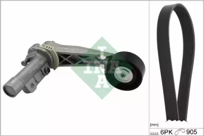 Комплект ручейковых ремней INA для PEUGEOT 207 CC (WD_) 1.6 16V Turbo