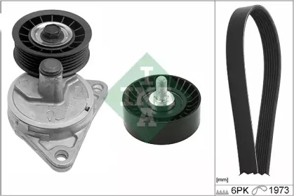 Комплект ручейковых ремней INA для FORD FOCUS седан (DFW) 1.8 16V
