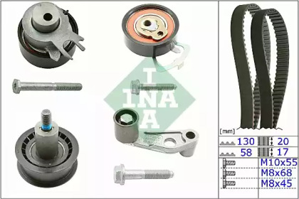 Комплект ремней ГРМ INA для VW BORA Variant (1J6) 1.4 16V
