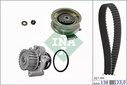 Комплект ремней ГРМ INA для VW MULTIVAN V (7HM, 7HN, 7HF, 7EF, 7EM, 7EN) 2.0