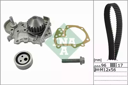 Водяной насос INA для RENAULT KANGOO (KC0/1_) 1.4 (KC0C, KC0H, KC0B, KC0M)