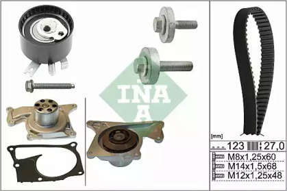 Водяной насос INA для RENAULT CLIO III (BR0/1, CR0/1) 1.5 dCi