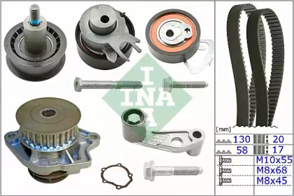 Комплект ремней ГРМ INA для VW BORA Variant (1J6) 1.4 16V