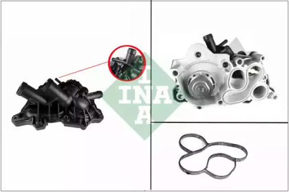 Водяной насос / прокладка INA для VW POLO (6R, 6C) 1.4 TSI
