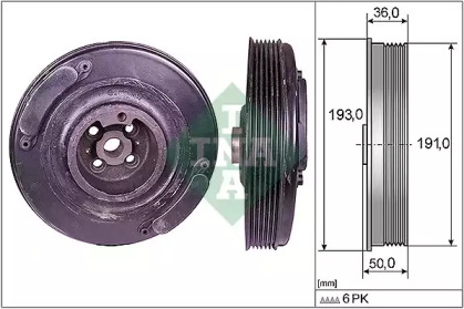 Ремни INA для VW CRAFTER 30-50 c бортовой платформой/ходовая часть (2F_) 2.5 TDI