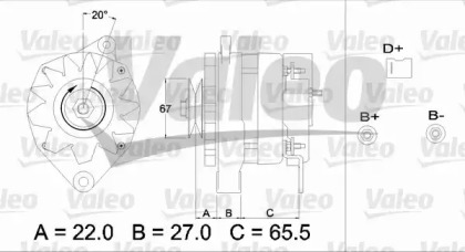 Генератор VALEO для PEUGEOT J7 c бортовой платформой/ходовая часть 1.6