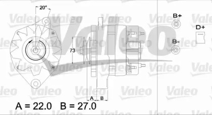Генератор VALEO для PEUGEOT J7 c бортовой платформой/ходовая часть 1.6