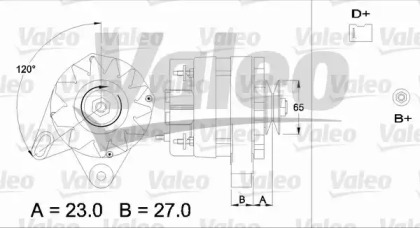 Генератор VALEO для PEUGEOT 204 Break 1.3 D