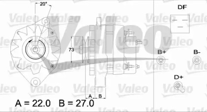 Генератор VALEO для PEUGEOT J7 c бортовой платформой/ходовая часть 1.6