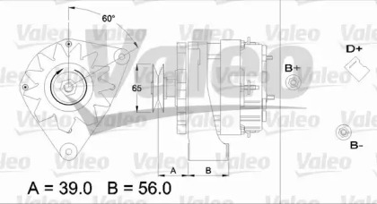 Генератор VALEO для PEUGEOT 405 I (15B) 1.4