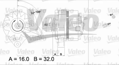 Генератор VALEO для FIAT PANDA (141_) 1100 Trekking 4x4