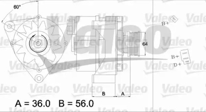 Генератор VALEO для MERCEDES-BENZ T1 автобус (602) 310 D 2.9