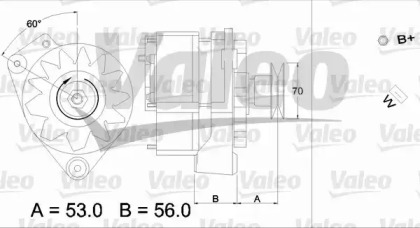 Генератор VALEO для VW GOLF II (19E, 1G1) 1.8 i Cat Syncro
