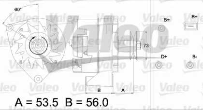 Генератор VALEO для VW SCIROCCO (53) 1.6
