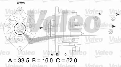 Генератор VALEO для ALFA ROMEO AR 8 c бортовой платформой/ходовая часть (280_) 2.5 D