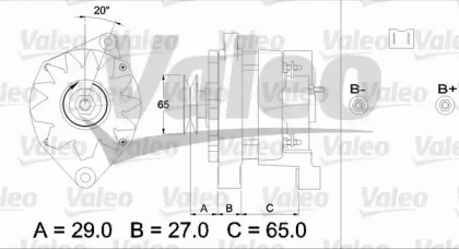 Генератор VALEO для RENAULT CLIO I (B/C57_, 5/357_) 1.4