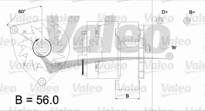 Генератор VALEO для SAAB 900 II Кабриолет 2.5 -24 V6