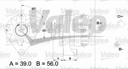 Генератор VALEO для PEUGEOT 405 I (15B) 1.4