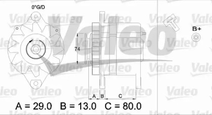 Генератор VALEO для NISSAN VANETTE Фургон (C22) 1.5