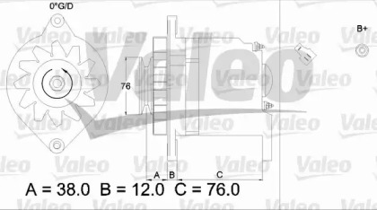 Генератор VALEO для HONDA ACCORD I (SJ, SY) 1.6 L/EX (SY)