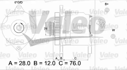 Генератор VALEO для HONDA ACCORD I (SJ, SY) 1.6 L/EX (SY)
