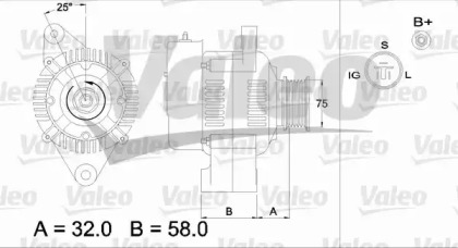 Генератор VALEO для HONDA CIVIC VIII Hatchback (FN, FK) 2.2 CTDi (FK3)