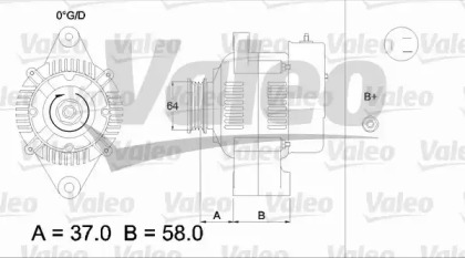 Генератор VALEO для HONDA CIVIC II Shuttle (EE) 1.5 i 16V (EE2)