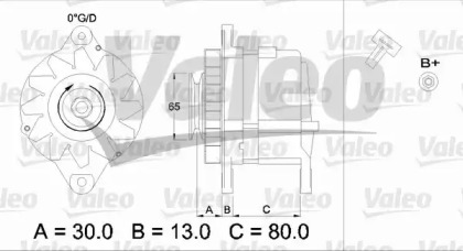 Генератор VALEO для MAZDA 323 II (BD) 1.5