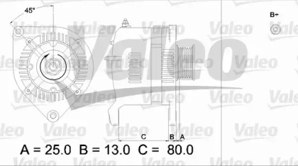 Генератор VALEO для NISSAN SUNNY III Liftback (N14) 2.0 i 16V