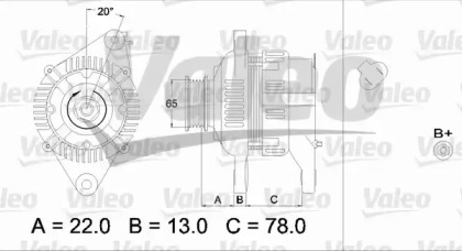 Генератор VALEO для MITSUBISHI ECLIPSE II (D3_A) 2000 GS 16V (D32A)