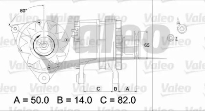 Генератор VALEO для VW GOLF II (19E, 1G1) 1.8 GTI 16V