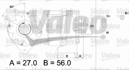 Генератор VALEO для VW TRANSPORTER IV c бортовой платформой/ходовая часть (70XD) 1.9 D