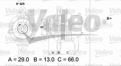 Генератор VALEO для MAZDA 626 III Hatchback (GD) 2.0 D