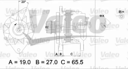 Генератор VALEO для PEUGEOT BOXER автобус (244, Z_) 2.2 HDi