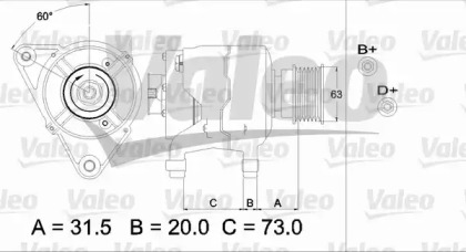 Генератор VALEO для BMW 3 Compact (E36) 318 ti