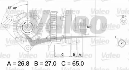 Генератор VALEO для NISSAN KUBISTAR (X76) 1.2