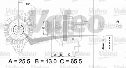Генератор VALEO для KIA SORENTO I (JC) 2.4