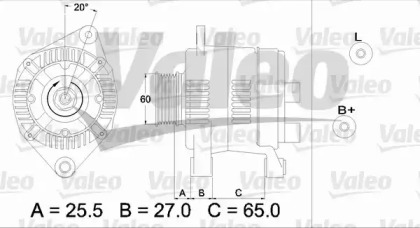 Генератор VALEO для PEUGEOT BOXER автобус (244, Z_) 2.8 HDi