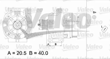 Генератор VALEO для NISSAN KUBISTAR (X76) 1.6 16V