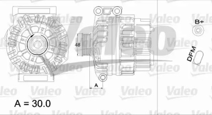 Генератор VALEO для MINI MINI Кабриолет (R52) Cooper