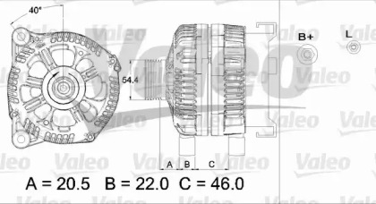 Генератор VALEO для PEUGEOT J5 автобус (290P) 2.5 D