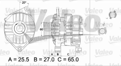 Генератор VALEO для PEUGEOT BOXER автобус (244, Z_) 2.8 HDi