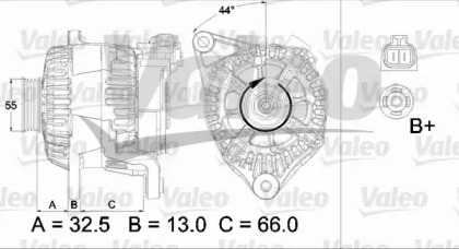 Генератор VALEO для NISSAN MICRA III (K12) 1.2 16V