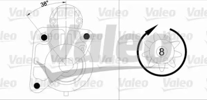 Стартер VALEO для RENAULT KANGOO (KC0/1_) 1.4 (KC0C, KC0H, KC0B, KC0M)