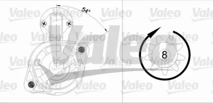 Стартер VALEO для MITSUBISHI SPACE WAGON (D0_V/W) 2.0 4WD (D08W)