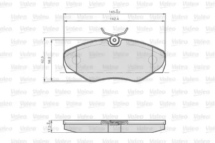 Тормозные колодки VALEO для NISSAN PRIMASTAR Фургон (X83) 2.0