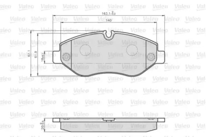 Тормозные колодки VALEO для VW CRAFTER 30-50 c бортовой платформой/ходовая часть (2F_) 2.0 TDI