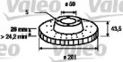 Тормозной диск VALEO для ALFA ROMEO 164 (164_) 3.0 24V (164.K1)
